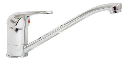 Grifería Monocomando Chiara Para Mesada Giratoria De Cocina Plateada Plateado Brillante
