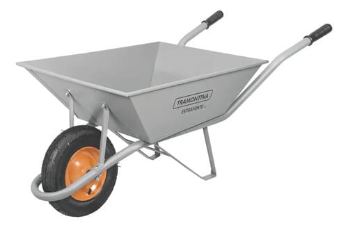 Carretilla Calibrada 65l C/rueda Maciza Tramontina 77714/235 Gris