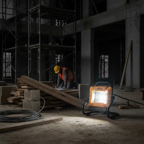 Foco Led 20v Recargable P20s Ingco Cwli2025 Luz Blanca Blanco Neutro