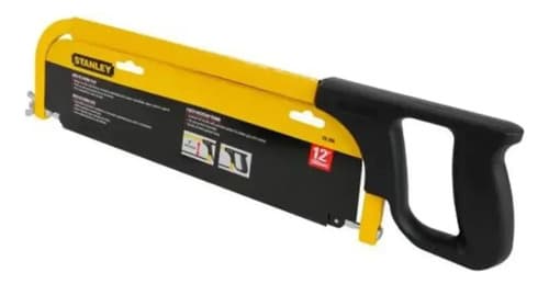 Serrucho De Carpintero Stanley Con Hoja De Metal De 12 Y Mango Plástico Amarillo