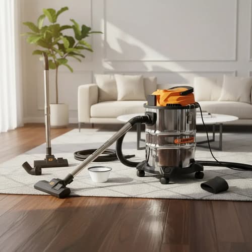 Aspiradora Polvo Liquido Lusqtoff 25lts 1400w Gris