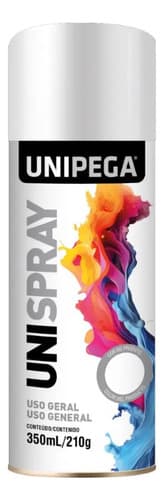 Pintura En Aerosol De Uso General Unipega, Blanca Brillante, 350 Ml Blanco