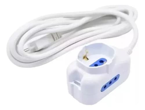 Alargue Zapatilla De 3 Tomas Led Life 203074color Blanco Largo Del Cable De 3cm 1a