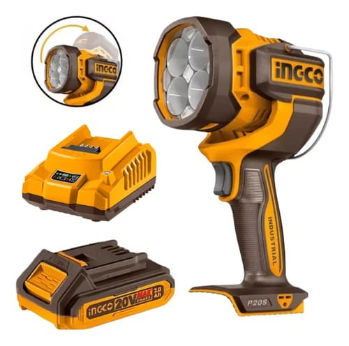 Linterna 20v P20s C/bat C/carg Ingco Cwli20881 Amarillo