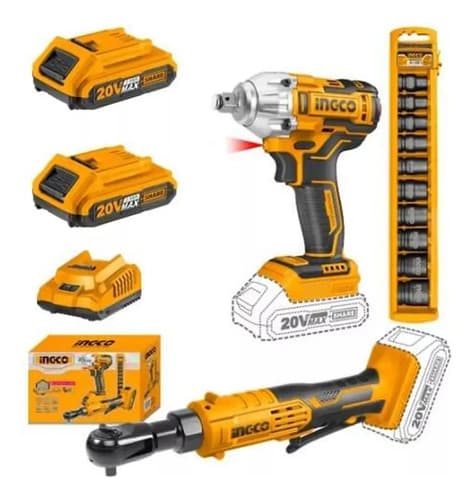 Kit Llave Impacto 20v Set Dados Llave Crique Cosli23066