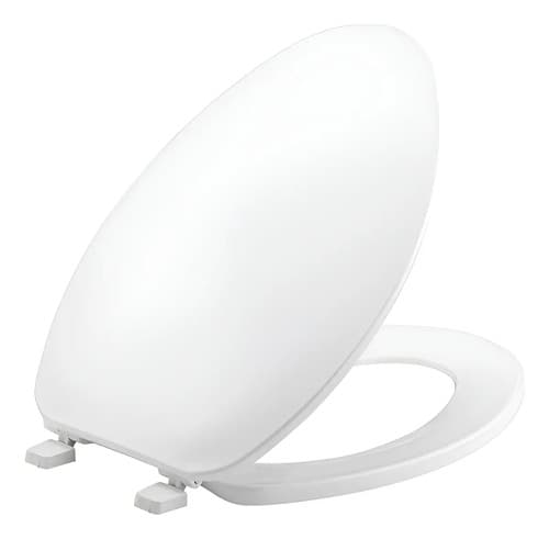 Asiento Para Inodoro (plástico), Alargado, Blanco Blanco