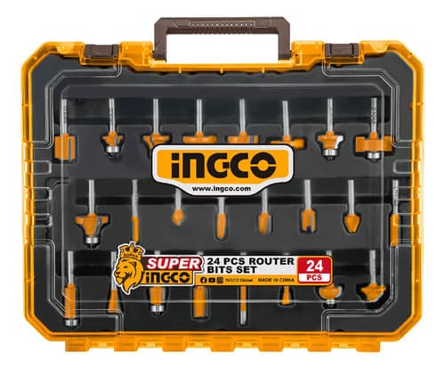24 Fresas 8mm Para Router Fresadora Ingco Akrt24082