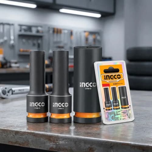 Set X3 Dados De Impacto 1/2 17 - 19 21mm Ingco Hkissd12042l