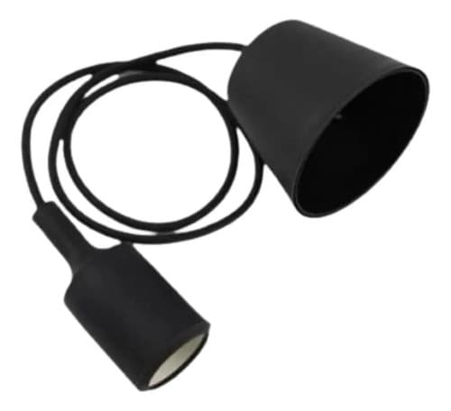 Portalampara Colgante Tushop Techo Rosca E27 Negro Led 1m
