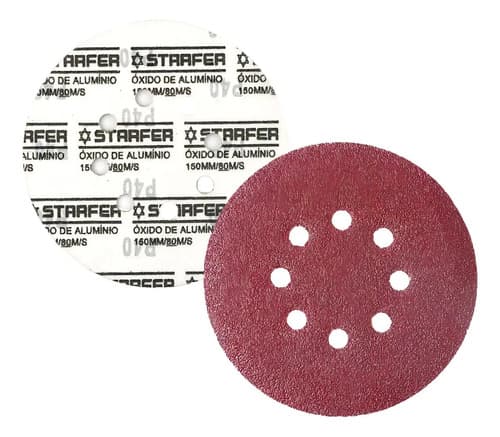 Disco De Lija Starfer Con Velcro De 150 Mm, Grano 220, Para Madera