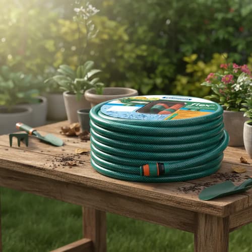 Manguera Para Jardin 20 Metros Con Acoples Tramontina Verde
