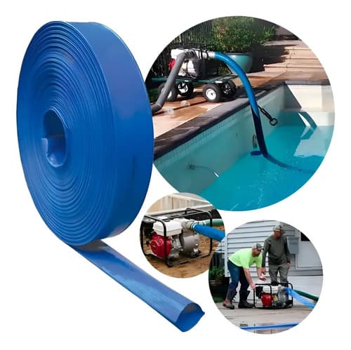 Manguera Plana Motobomba Pvc 4 Bar Riego Layflat 2 Pulgadas 50mts Azul Gac-101159 Gaccoa