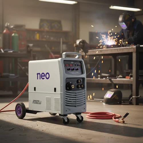 Soldadora Inverter Neo Mig-mma 250a - 220v 15kg Con Ruedas Blanco