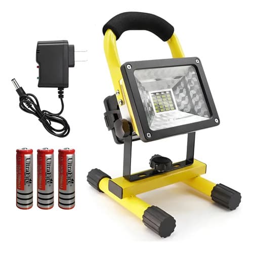 Foco Led De Mano Recargable 30w Camping Trabajo Pesca Blanco Frío