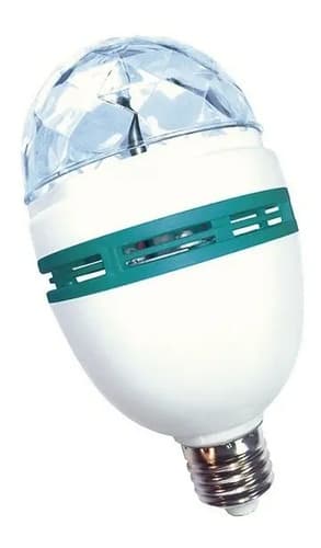 Lámpara Led Bulbo E27 Rgb Giratoria Colores 3w Tbcin Multicolor
