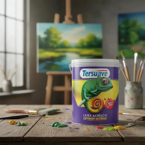 Pintura Acrílica Tersuave Blanco Mate Exterior Interior Lavable Antihongos 4l