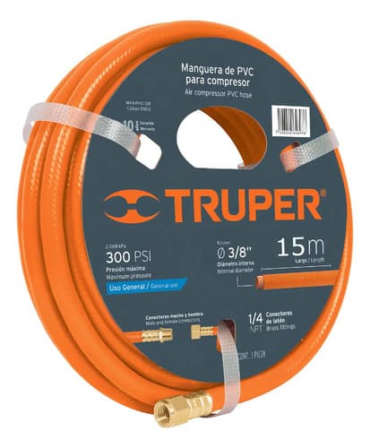 Manguera De Pvc Baja Presión 3/8' 15m Truper 10894