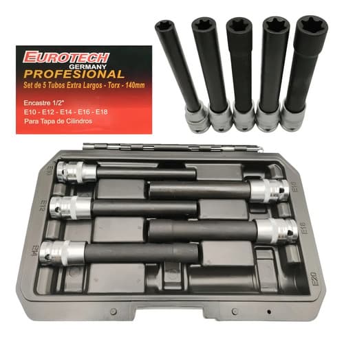 Dados Torx Hembra Largos - Especial Tapa Cilindro | Eurotech