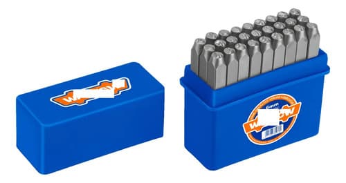 Set X 27 Letras De Golpe A-z Y Simbolos 6mm Wcc9276 2.54 Cm