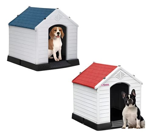1 Paquete De 2 Casas Para Perro Chicas D 68x61x59cm Beige