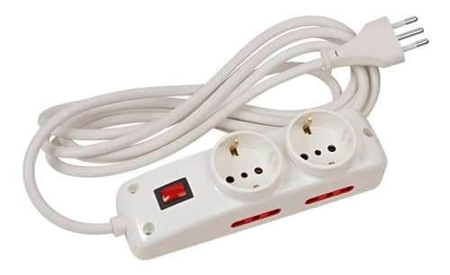 Extensión Conatel 6 Tomas 3m Blanca 10a Modelo 716397 Blanco