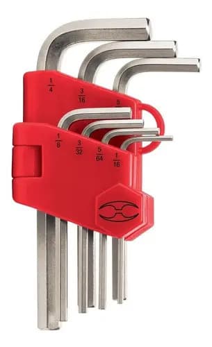 Juego De Llaves Allen Std 7 Piezas Truper 15533 Color Plateado