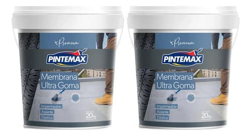 Membrana Impermeabilizante Con Goma De Caucho 18 Kg + 18 Kg. Acabado Mate Color Blanco