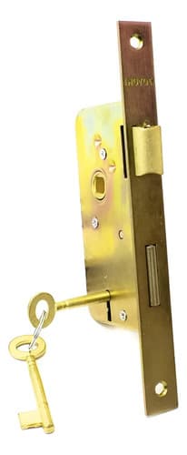 Cerradura 8x60 30-ar Para Puerta De Chapa Lh-1577 Dorado Oscuro