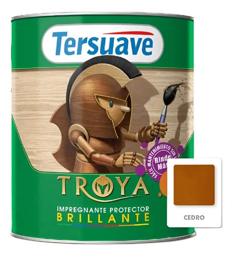 Impregnante Madera Tersuave Troya Brillante X 500 Ml Color Cedro