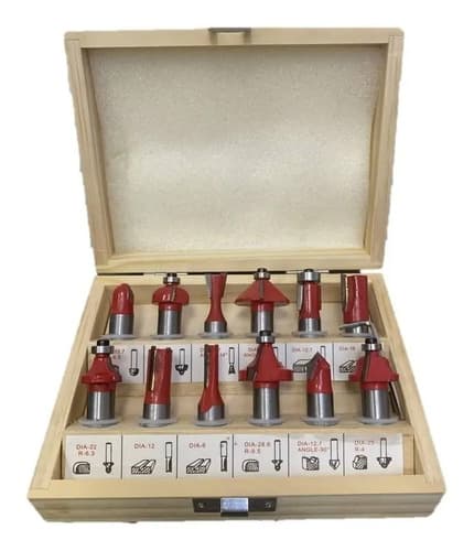 Juego De 12 Fresas Equus Para Fresadora Router Eje 12mm