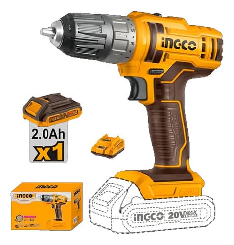 Atornillador Ingco P20s C 1 Bateria Y Cargador Cdli200518 Naranja Claro 50 60