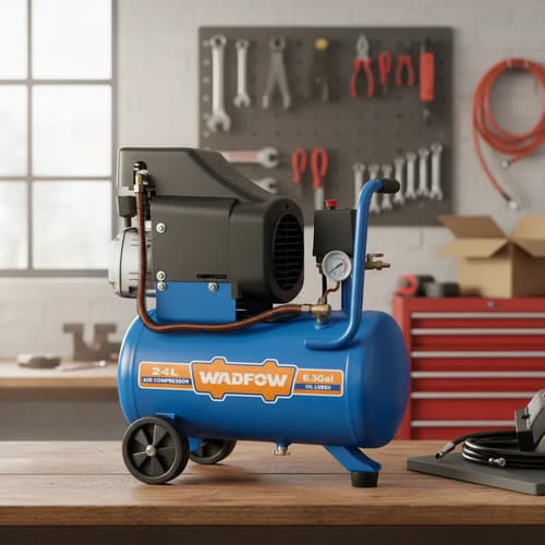 Compresor De Aire 24 Lt 2hp Wadfow Wap3a24 Azul 50 Hz