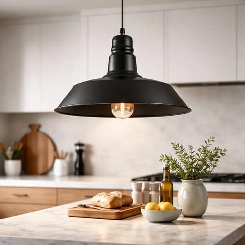 Lampara Vintage Colgante Negra