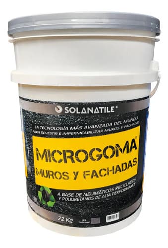 Microgoma Membrana Liquida Base Caucho/neumaticos Reciclados Para Muros Y Fachadas 22 Kg Gris Mate