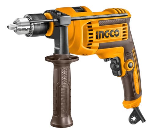 Taladro Percutor 710w 13mm Vel Variable Ingco Id7118 Naranja Claro 50