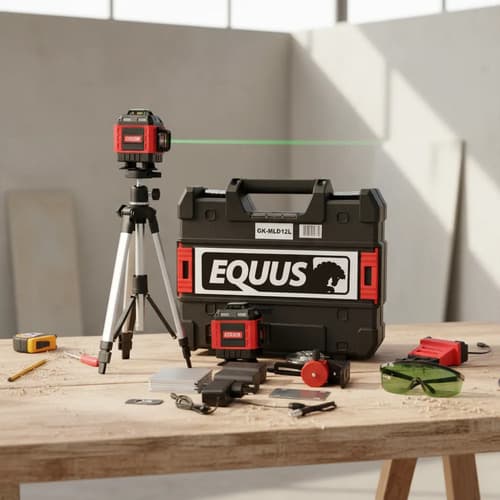 Nivel Laser Equus 12 Lineas Con 2 Baterias Recarg + Tripode