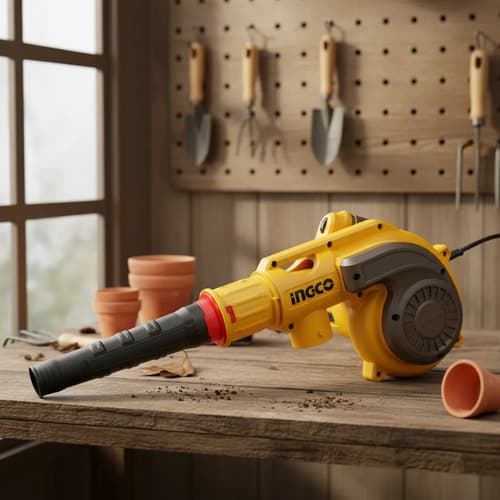 Sopladora Aspiradora 800w 220v Con Accesorios Ingco Ab8038 Amarillo