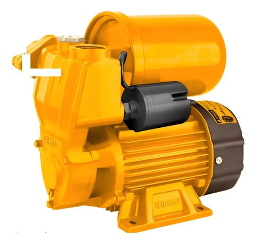 Bomba Periferica 0.5hp 370w Con Presostato Y Tanque Ingco Naranja Claro Monofásica