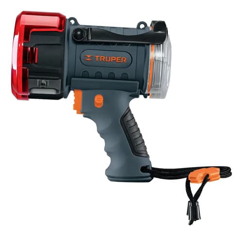 Linterna Reflectora Led 2000 Lm, Recargable, Truper Gris