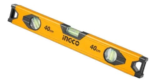 Nivel De Mano Aluminio 40cm 3 Burbujas Ingco Hsl18040