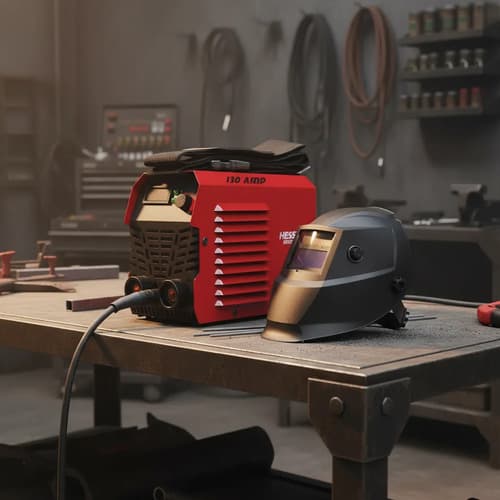 Soldadora Inverter Mma130a Hessen Pro + Careta Fotocromatic Rojo