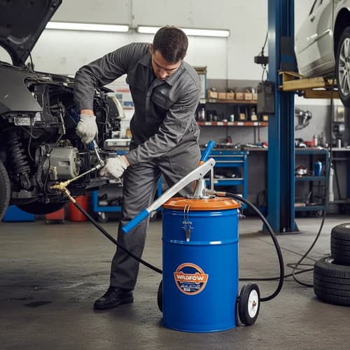 Engrasador Lubricador Manual 25kg Acero 295mm Wadfow