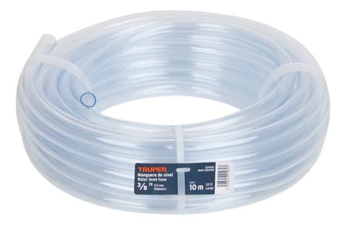Manguera De Nivel, 3/8'', Rollo De 10 Metros, Truper Color Transparente