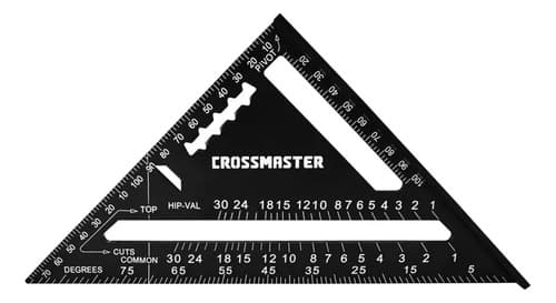 Escuadra Multiángulo Aluminio 7 Pulgadas Crossmaster Color Negro