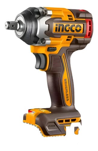 Llave De Impacto Ingco 20v, 500nm, Solo Llave, Sin Bateria Amarillo 50hz/60hz