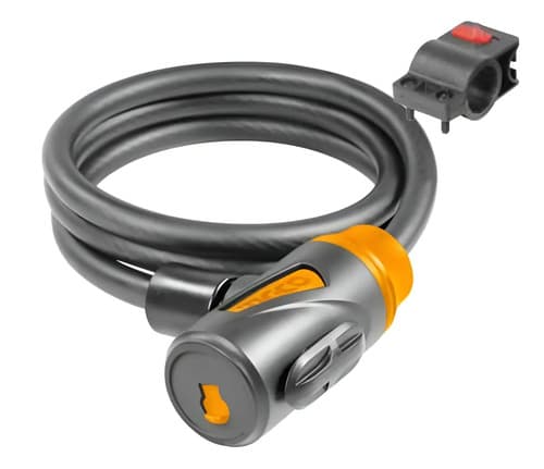 Candado Para Bicicleta 10x1000mm Con Cerradura Ingco Dbk1101 Negro