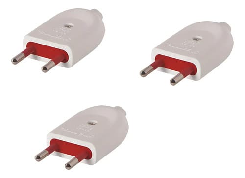 Enchufe Eléctrico 2 Patas Sin Tierra Vivion 10a Pack X3