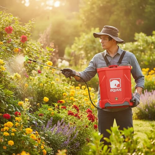 Fumigadora Pulverizadora A Bateria 16 Litros Equus Rojo Rojo