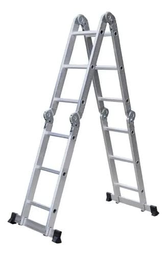 Escalera Andamio Aluminio 3.4 Mts 12 Escalones Premium