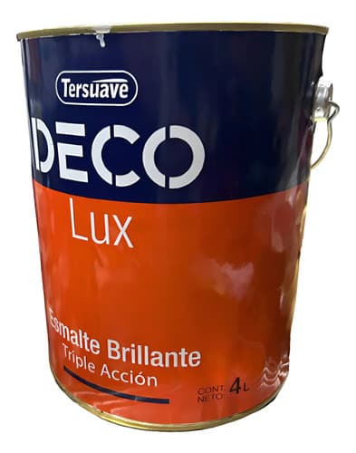 Esmalte Tersuave 4 Lt Deco Lux 3 En 1 Convertidor Brillante Color Marfil